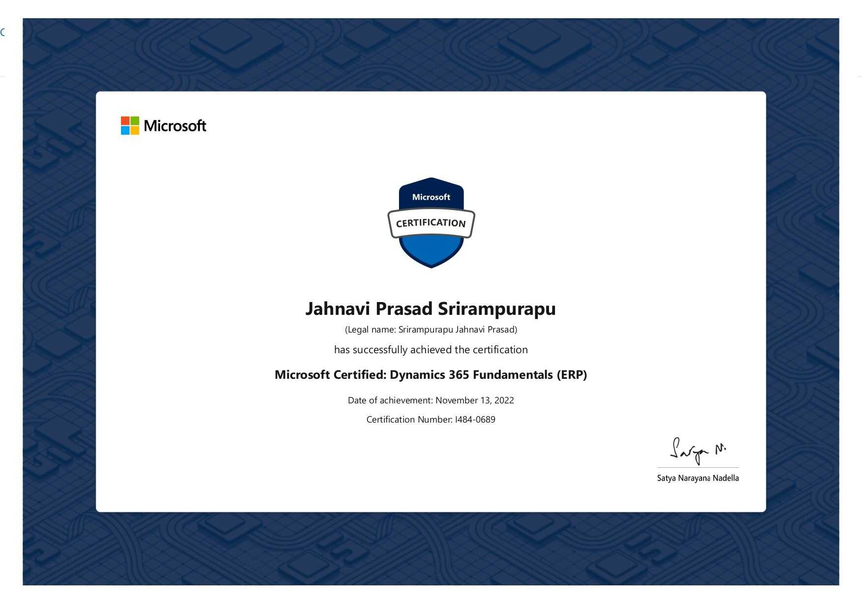 Microsoft Certified: Dynamics 365 Fundamentals (ERP)